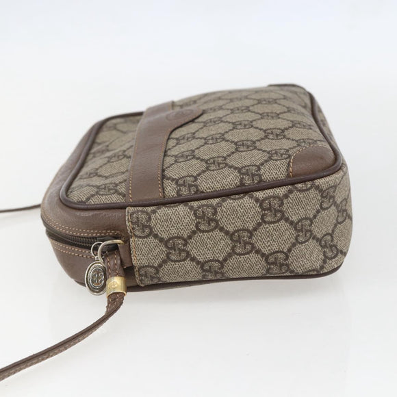 GUCCI GG Supreme Shoulder Bag PVC Beige Gold 007 115 6423 Auth ka987