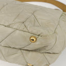 PRADA Hand Bag Nylon 2way Beige Gold Auth ka990-17