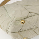 PRADA Hand Bag Nylon 2way Beige Gold Auth ka990-10