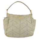 PRADA Hand Bag Nylon 2way Beige Gold Auth ka990-13