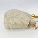 PRADA Hand Bag Nylon 2way Beige Gold Auth ka990-4