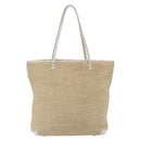 FENDI Tote Bag Raffia Beige Auth ka991-3