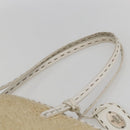 FENDI Tote Bag Raffia Beige Auth ka991-8