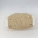 FENDI Tote Bag Raffia Beige Auth ka991-9