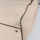 FENDI Hand Bag Leather Beige Gold Auth ka992-8