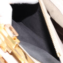 FENDI Hand Bag Leather Beige Gold Auth ka992-23