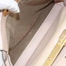 FENDI Hand Bag Leather Beige Gold Auth ka992-24