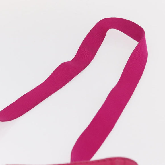 PRADA Canapa PM Hand Bag Canvas 2way Pink Gold Auth ka996