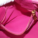 PRADA Canapa PM Hand Bag Canvas 2way Pink Gold Auth ka996-22