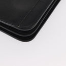 Christian Dior Chain Shoulder Bag Leather Black Gold Auth ka999-10