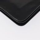 Christian Dior Chain Shoulder Bag Leather Black Gold Auth ka999-12