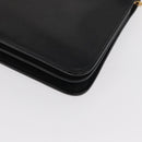 Christian Dior Chain Shoulder Bag Leather Black Gold Auth ka999-13