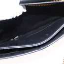 Christian Dior Chain Shoulder Bag Leather Black Gold Auth ka999-20