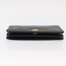 Christian Dior Chain Shoulder Bag Leather Black Gold Auth ka999-9