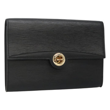 LOUIS VUITTON Epi Pochette Arche Shoulder Bag Black Noir M52572 LV Auth KD014