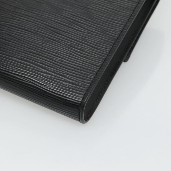 LOUIS VUITTON Epi Pochette Arche Shoulder Bag Black Noir M52572 LV Auth KD014