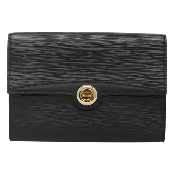 LOUIS VUITTON Epi Pochette Arche Shoulder Bag Black Noir M52572 LV Auth KD014
