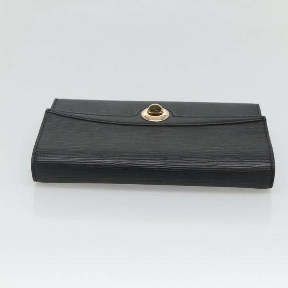 LOUIS VUITTON Epi Pochette Arche Shoulder Bag Black Noir M52572 LV Auth KD014