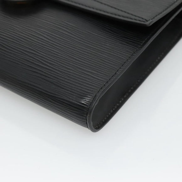 LOUIS VUITTON Epi Pochette Arche Shoulder Bag Black Noir M52572 LV Auth KD014