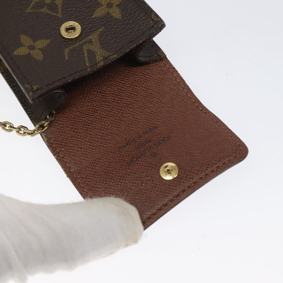 LOUIS VUITTON Monogram Porte Cles Badge Pouch M60048 LV Auth KD017