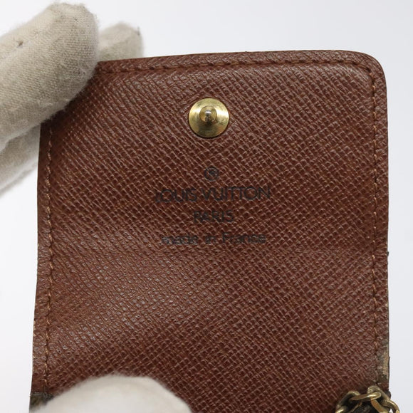 LOUIS VUITTON Monogram Porte Cles Badge Pouch M60048 LV Auth KD017