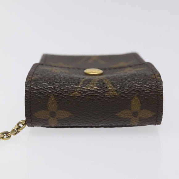LOUIS VUITTON Monogram Porte Cles Badge Pouch M60048 LV Auth KD017