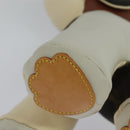 LOUIS VUITTON Monogram Dudu Oscar Stuffed dog White Black GI0251 LV Auth KD038SM-16