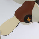 LOUIS VUITTON Monogram Dudu Oscar Stuffed dog White Black GI0251 LV Auth KD038A-9