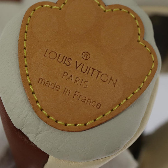 LOUIS VUITTON Monogram Dudu Oscar Stuffed dog White Black GI0251 LV Auth KD038A