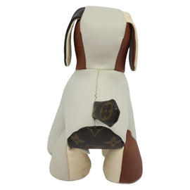 LOUIS VUITTON Monogram Dudu Oscar Stuffed dog White Black GI0251 LV Auth KD038SM - 0