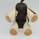 LOUIS VUITTON Monogram Dudu Oscar Stuffed dog White Black GI0251 LV Auth KD038A-6