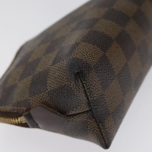 LOUIS VUITTON Damier Ebene Pochette Cosmetic PM Pouch N47516 LV Auth KD039