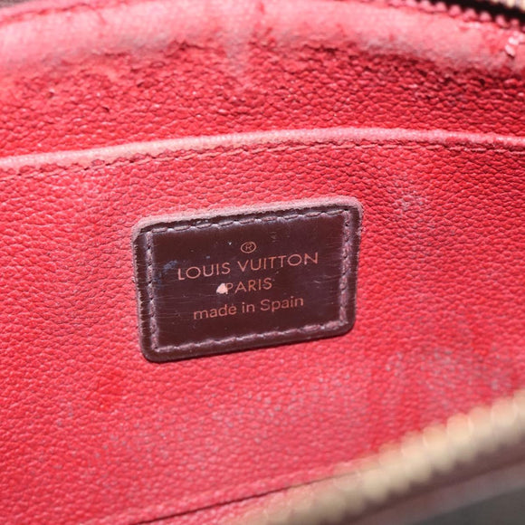 LOUIS VUITTON Damier Ebene Pochette Cosmetic PM Pouch N47516 LV Auth KD039