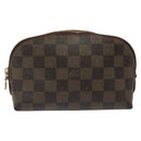 LOUIS VUITTON Damier Ebene Pochette Cosmetic PM Pouch N47516 LV Auth KD039-13