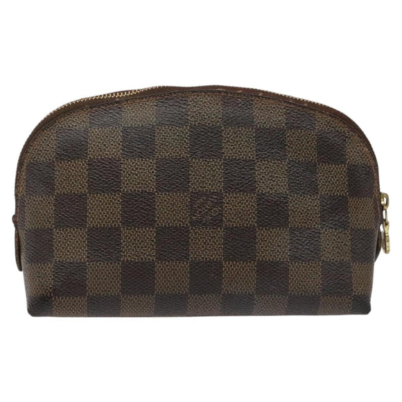 LOUIS VUITTON Damier Ebene Pochette Cosmetic PM Pouch N47516 LV Auth KD039