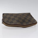 LOUIS VUITTON Damier Ebene Pochette Cosmetic PM Pouch N47516 LV Auth KD039-5