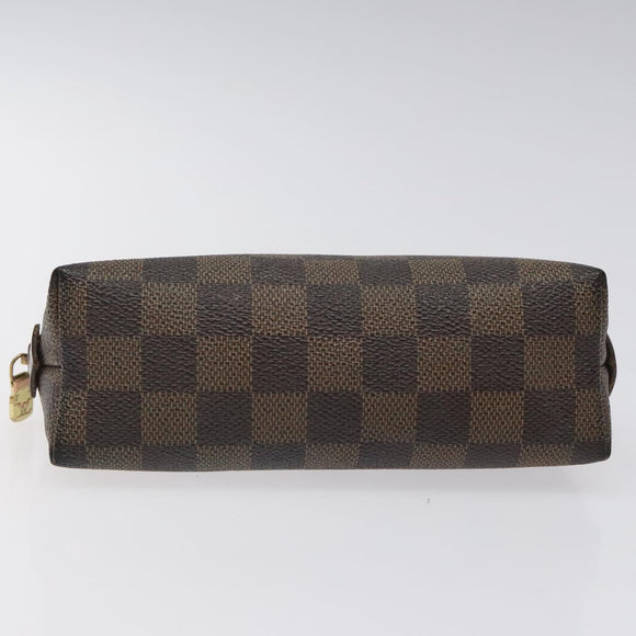 LOUIS VUITTON Damier Ebene Pochette Cosmetic PM Pouch N47516 LV Auth KD039
