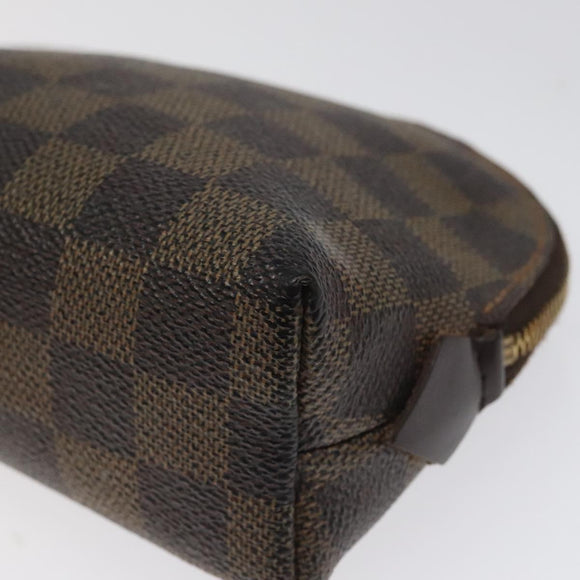 LOUIS VUITTON Damier Ebene Pochette Cosmetic PM Pouch N47516 LV Auth KD039