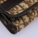 Christian Dior Trotter Canvas Chain Shoulder Bag Brown Gold Auth KD045-14