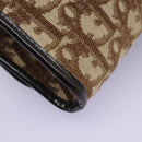Christian Dior Trotter Canvas Chain Shoulder Bag Brown Gold Auth KD045-16