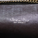 Christian Dior Trotter Canvas Chain Shoulder Bag Brown Gold Auth KD045-11