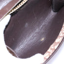 Christian Dior Trotter Canvas Chain Shoulder Bag Brown Gold Auth KD045-12