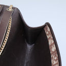 Christian Dior Trotter Canvas Chain Shoulder Bag Brown Gold Auth KD045-20