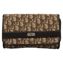Christian Dior Trotter Canvas Chain Shoulder Bag Brown Gold Auth KD045-13