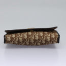 Christian Dior Trotter Canvas Chain Shoulder Bag Brown Gold Auth KD045-5