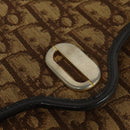 Christian Dior Trotter Canvas Chain Shoulder Bag Brown Gold Auth KD047-9