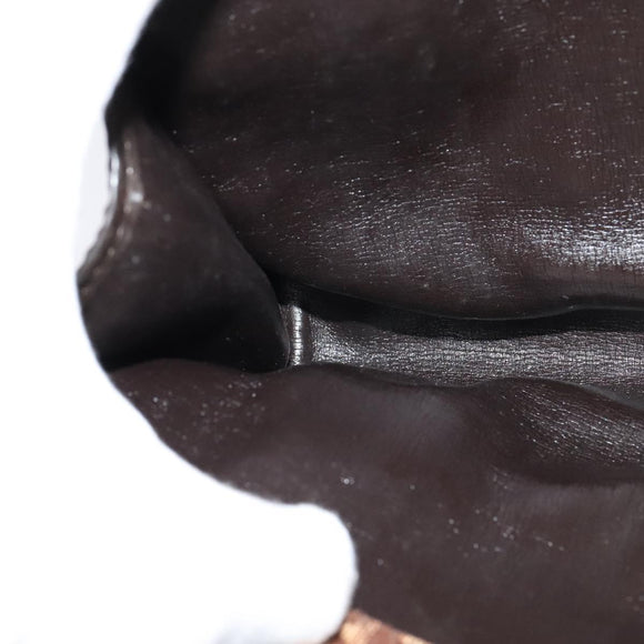 Christian Dior Trotter Canvas Chain Shoulder Bag Brown Gold Auth KD047