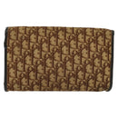 Christian Dior Trotter Canvas Chain Shoulder Bag Brown Gold Auth KD047-2
