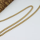 Christian Dior Trotter Canvas Chain Shoulder Bag Brown Gold Auth KD047-7