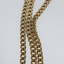 Christian Dior Trotter Canvas Chain Shoulder Bag Brown Gold Auth KD047-8